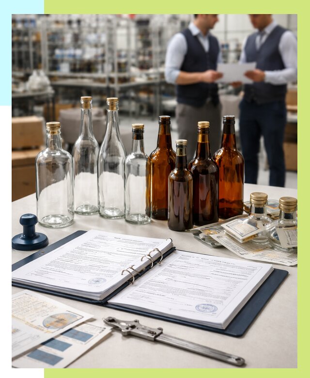 Сертификация стеклянных бутылок в Сосновоборске от 25863 р. | Алешин-Ссб