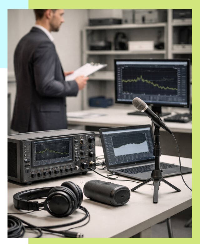 Сертификация аудиотехники в Сосновоборске от 15518 р., Алешин-Ссб